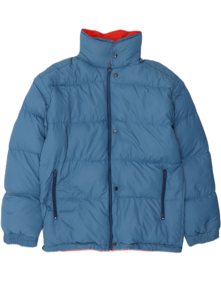 VINTAGE Veste matelassée réversible coupe ample pour homme UK 38 Rouge moyen