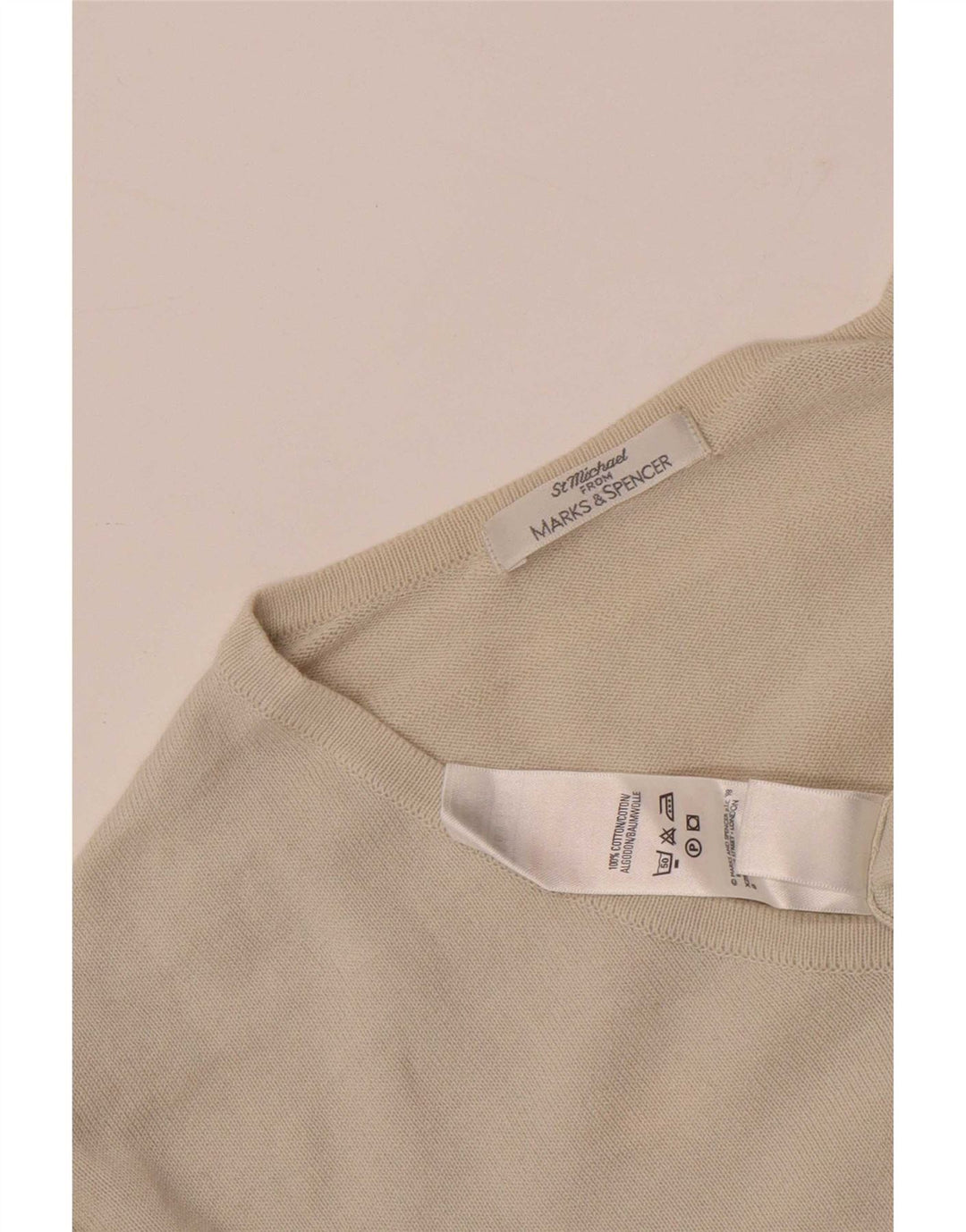 Marks & Spencer Haut Homme Manches Longues XL Coton Beige