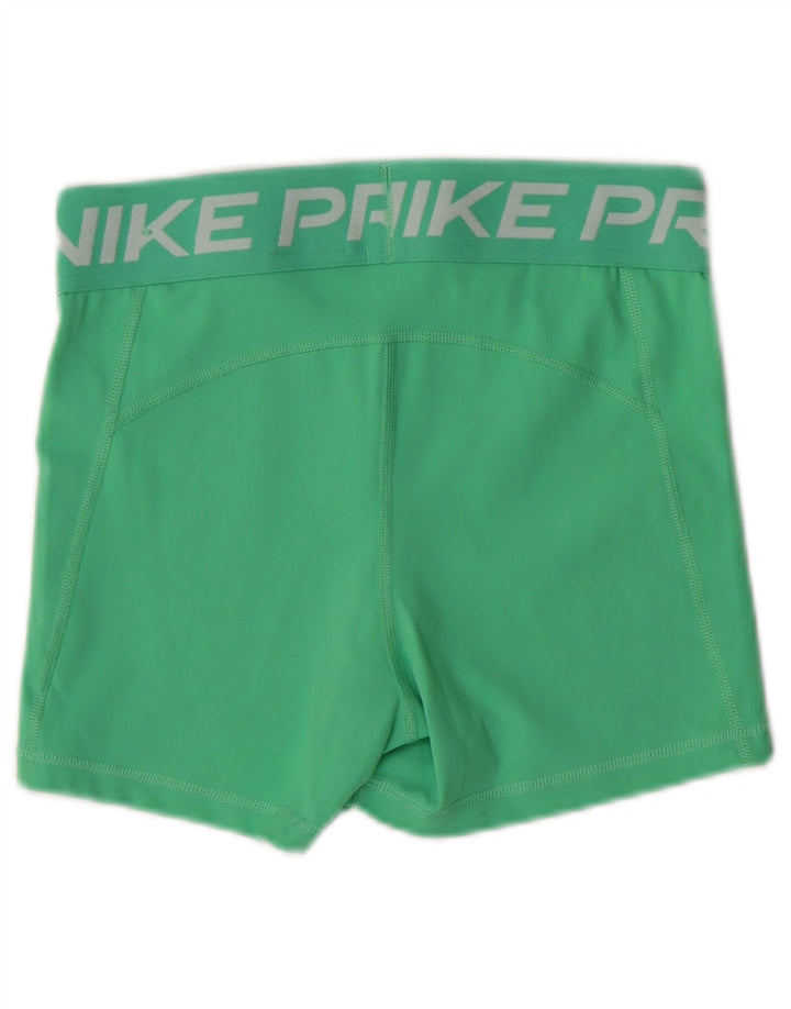 NIKE Short de sport Dri Fit Graphic pour femme UK 8 Small Vert Polyester