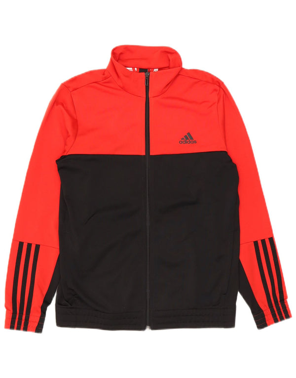 Adidas Veste de Survêtement Garçon 13-14 ans Rouge Colorblock Polyester