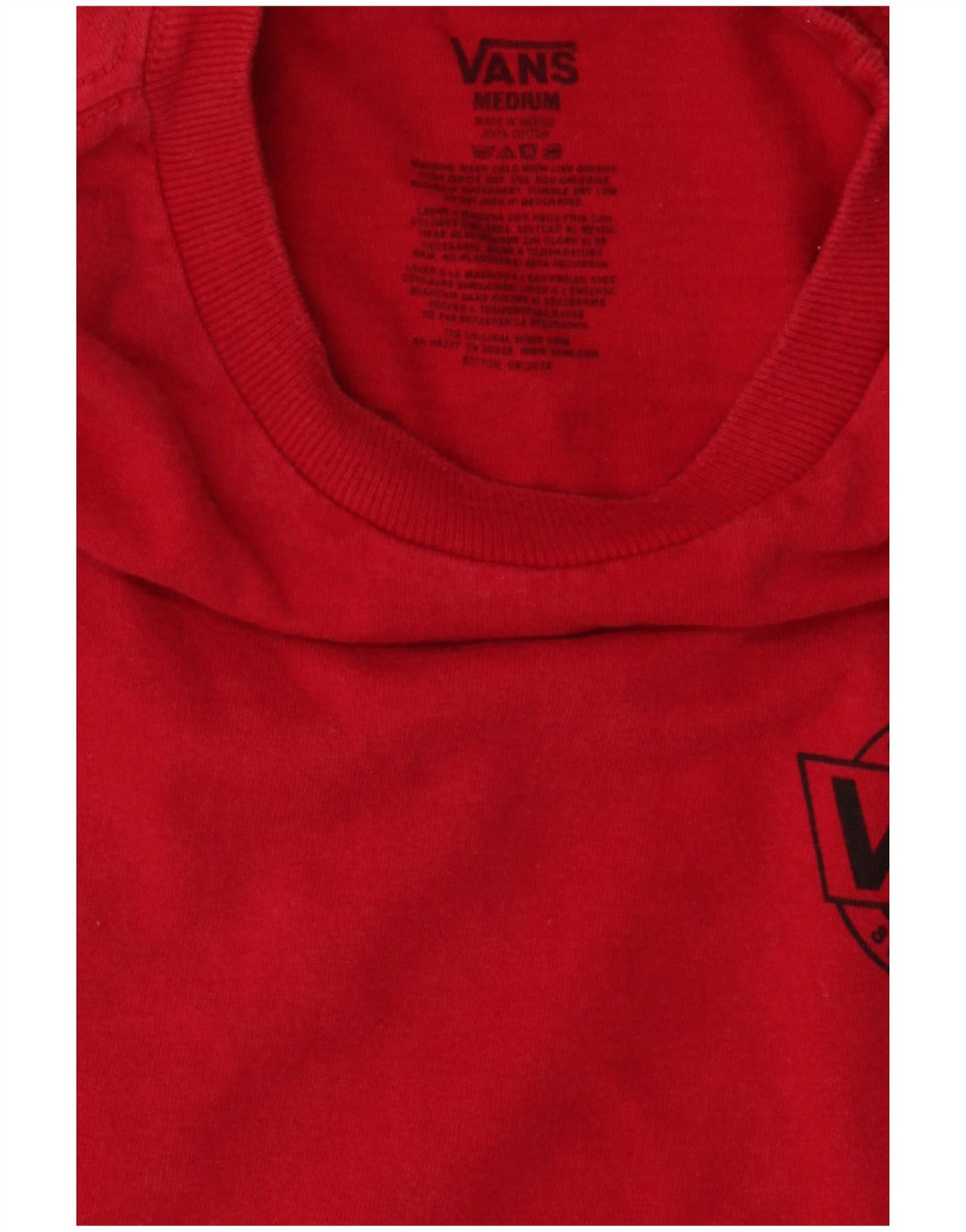 VANS T-Shirt Graphique Homme Rouge Moyen Coton