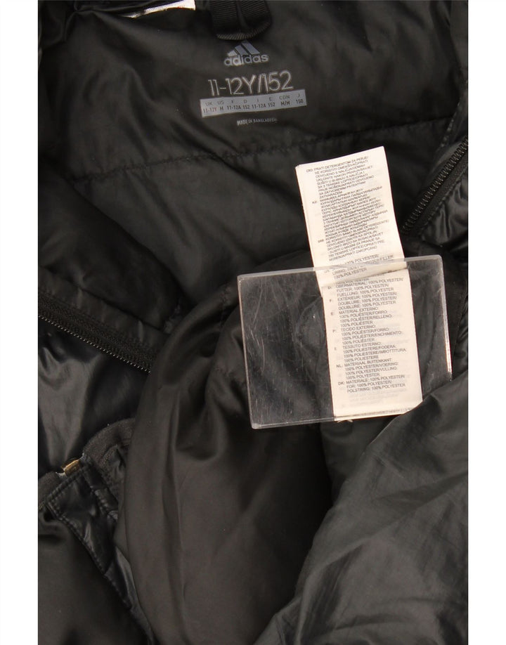 Veste matelassée à capuche Adidas Garçon 11-12 ans Noir Polyester
