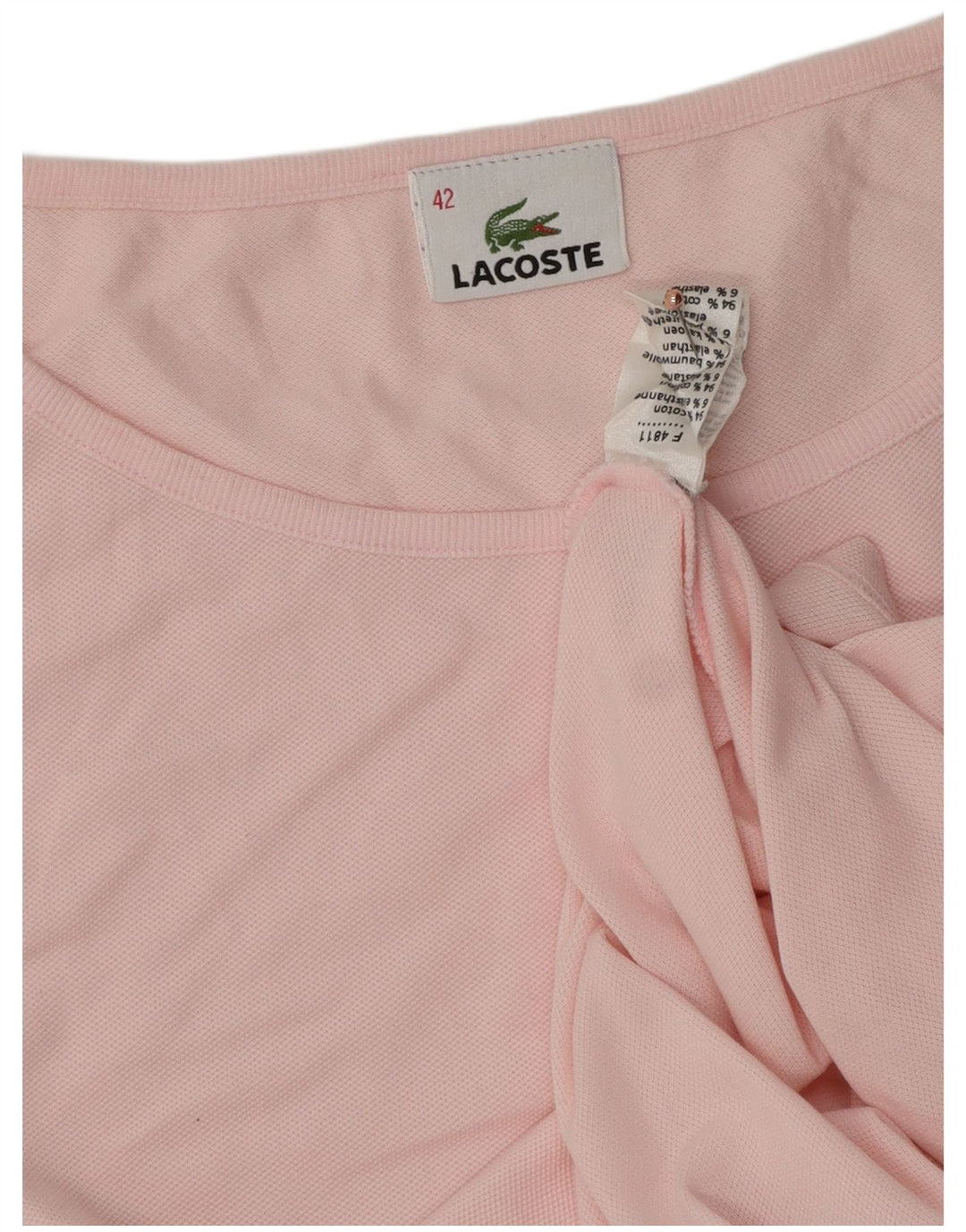 LACOSTE Débardeur Femme Taille 42 Grand Coton Rose