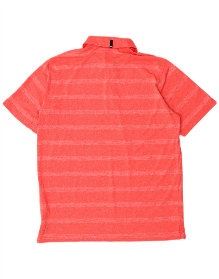 PUMA Polo Homme Large Rose Rayé Polyester