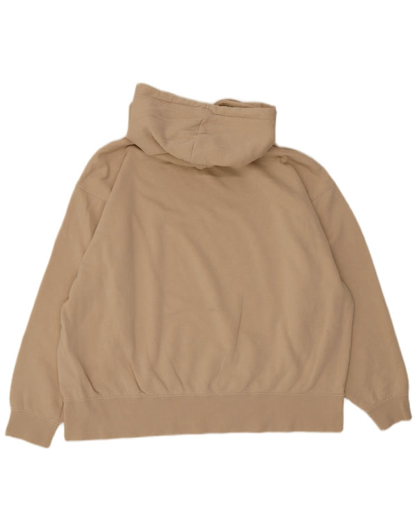 Nike Pull à capuche coupe ample XL en coton beige pour homme