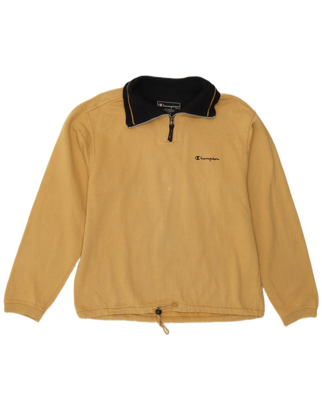 CHAMPION Sweat-shirt à col zippé pour hommes, grand coton beige