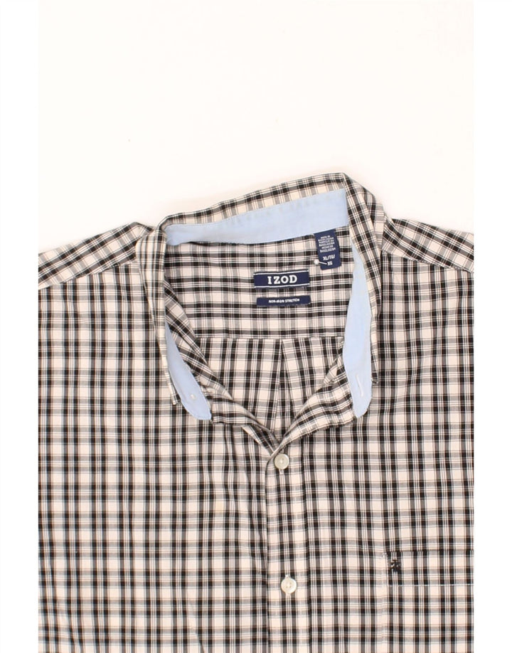 IZOD Mens Shirt XL Black Check Cotton Vintage Izod and Second-Hand Izod from Messina Hembry 