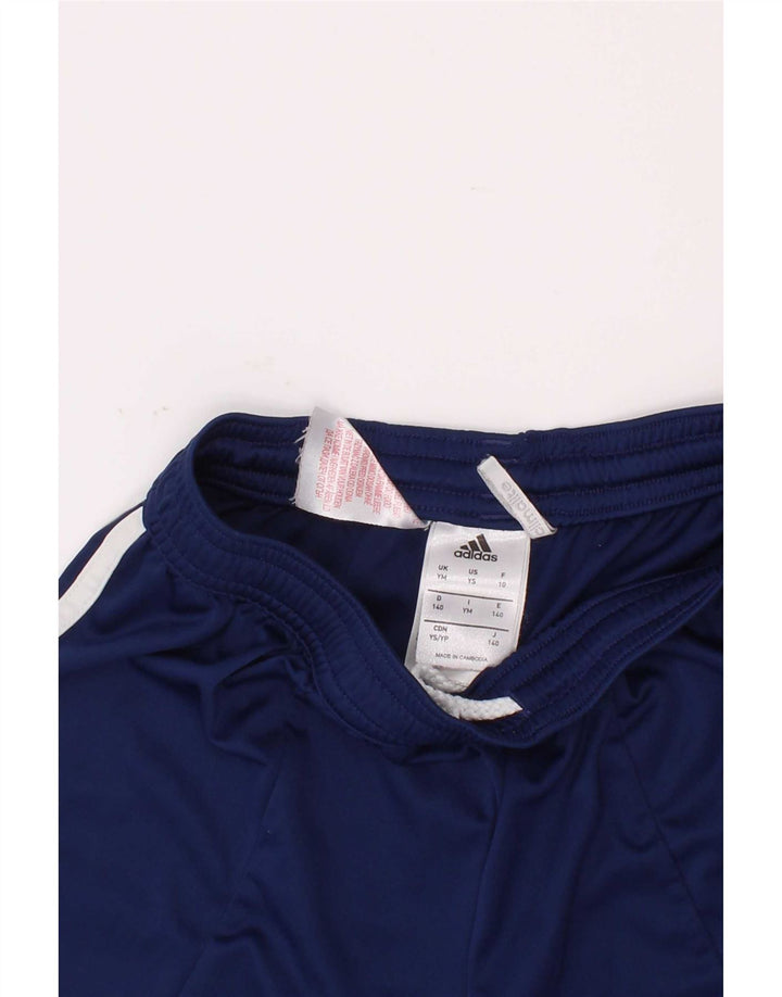 Short de sport Adidas Climalite pour garçon 9-10 ans Bleu moyen Colourblock