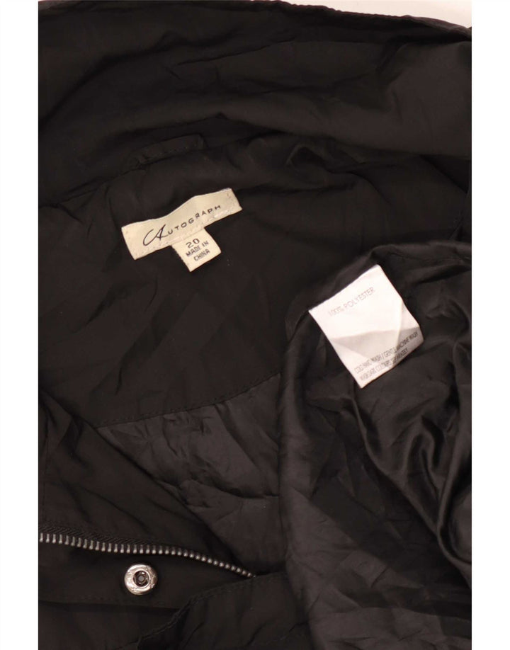 Marks & Spencer Veste parka surdimensionnée autographe pour femme UK 20 2XL Noir