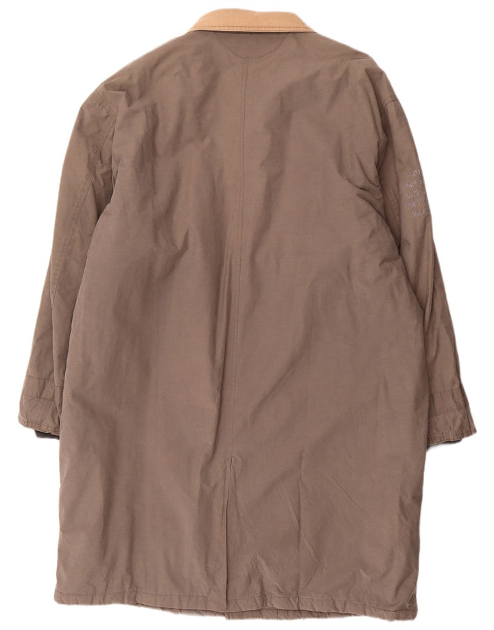manteau rembourré vintage pour homme UK 42 XL Coton Gris