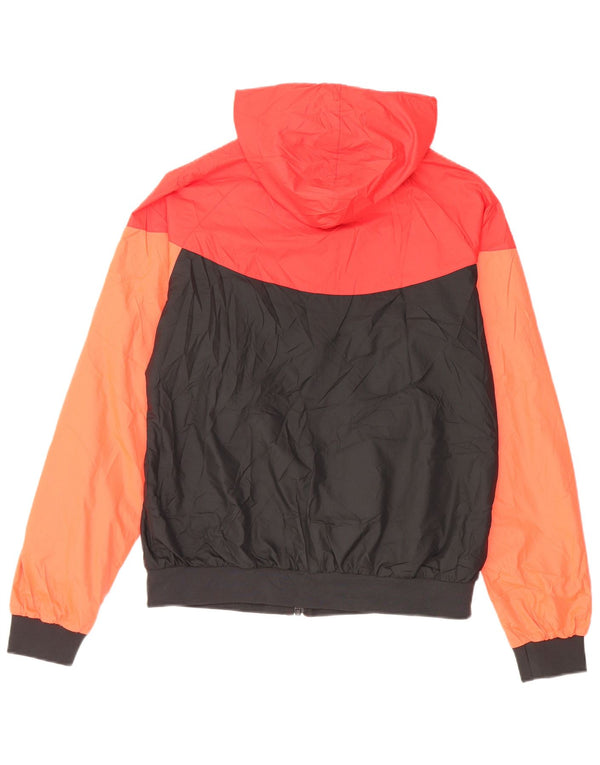 Veste de pluie à capuche Nike Wanderres FC pour femme UK 16 Large Noir Colourblock