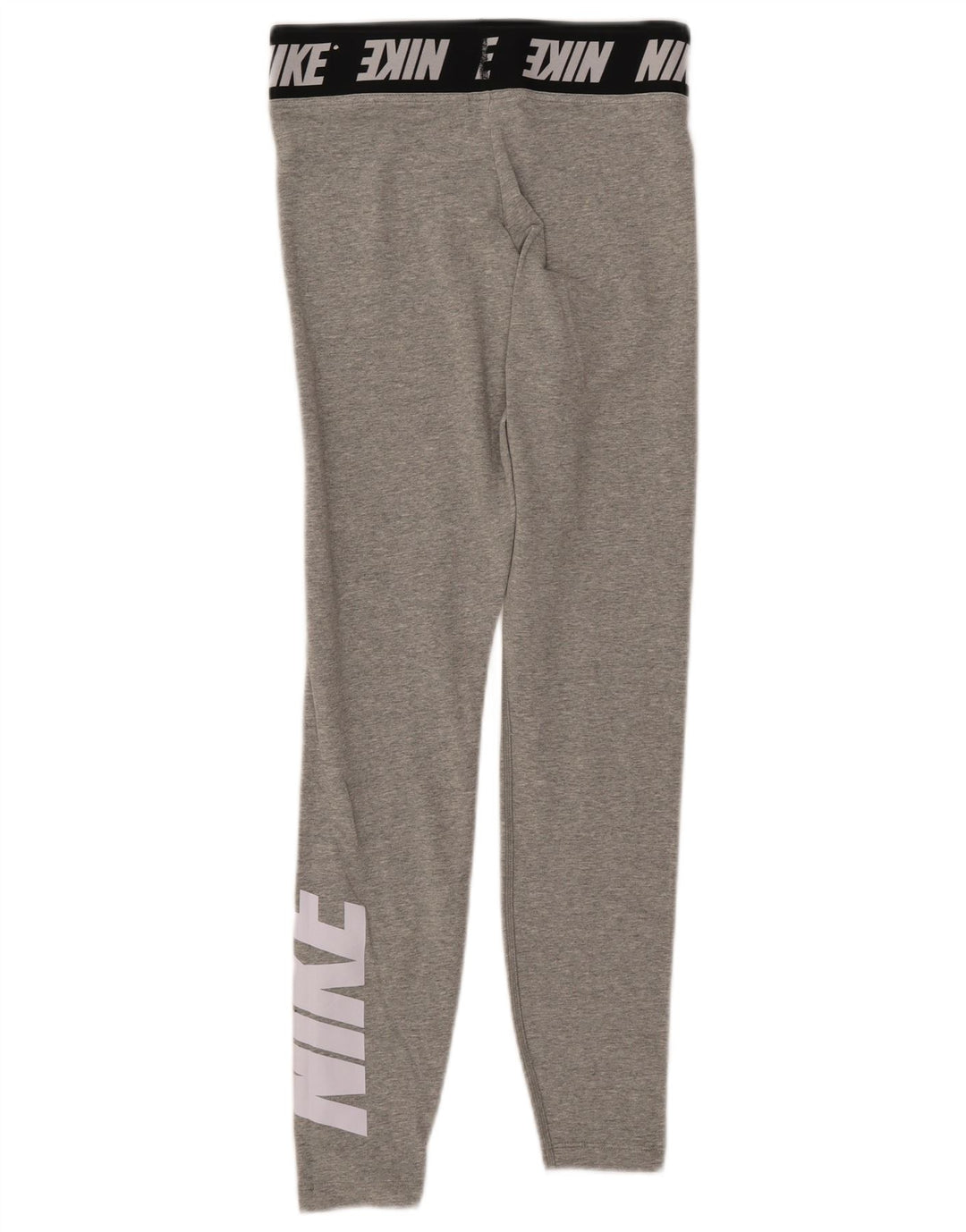 NIKE Leggings graphiques pour femmes UK 8 petit coton gris
