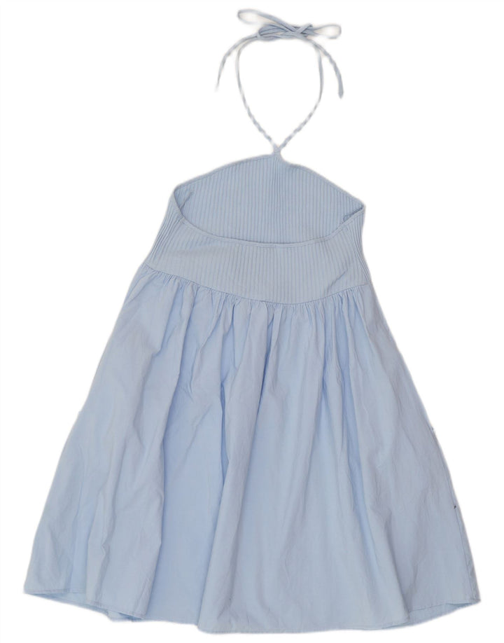 ZARA Robe dos nu pour femme UK 12 Bleu moyen