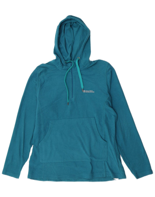 Mountain Warehouse Pull polaire à capuche pour femme UK 16 Large Bleu Polyester