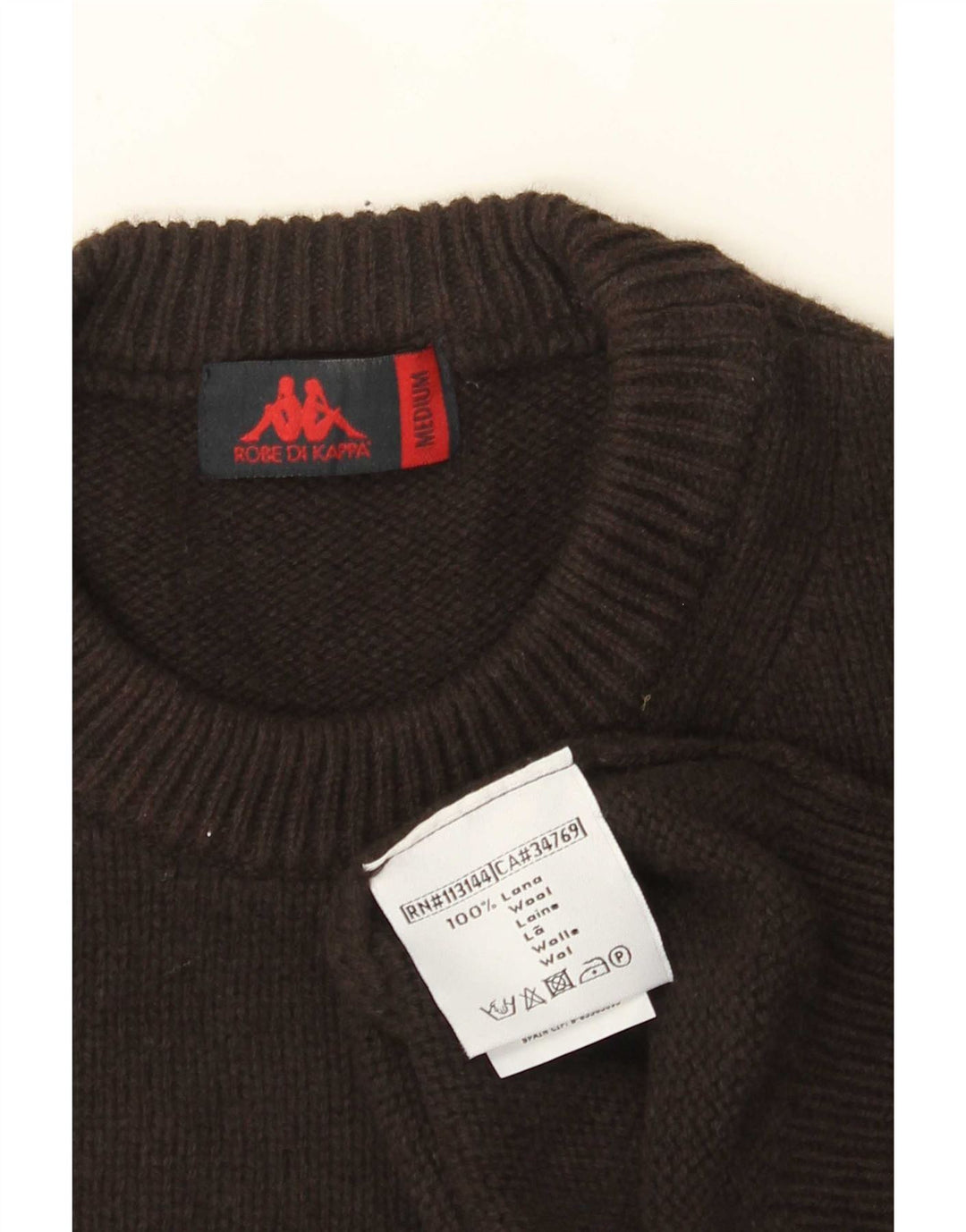 Kappa Pull col rond homme en laine marron moyen