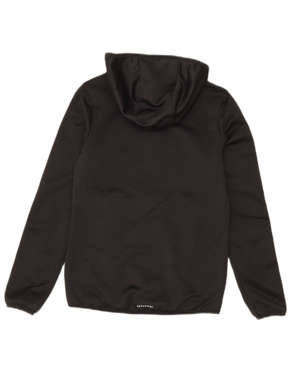 Adidas Pull à capuche zippé garçon 9-10 ans Noir