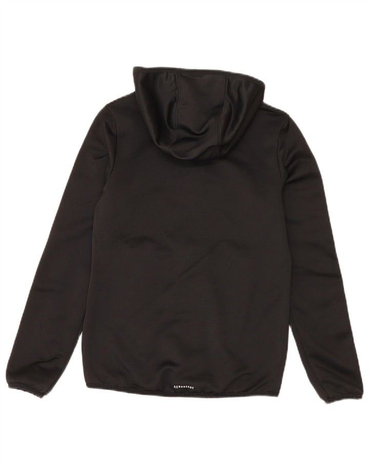 Adidas Pull à capuche zippé garçon 9-10 ans Noir