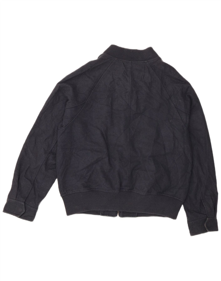 Zara Mens Loose Fit Bomber Jacket UK 36 Small Bleu Marine Laine