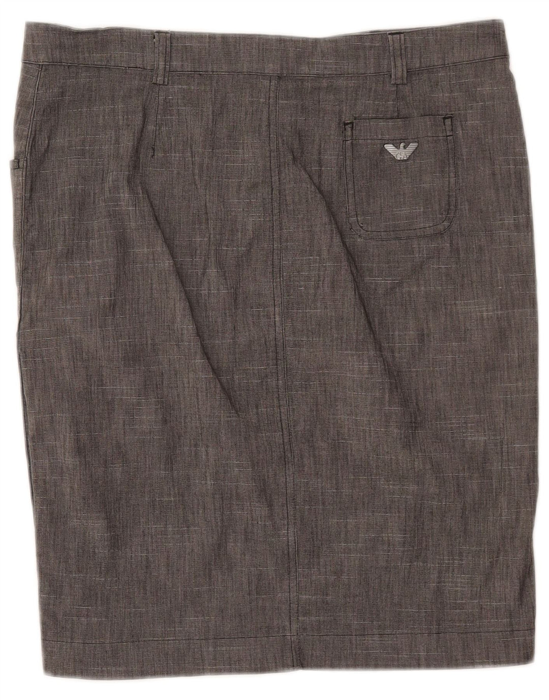 Armani Femme Jupe Droite W32 Large Gris Moucheté