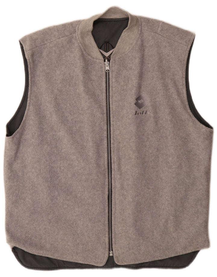 Lotto Gilet réversible graphique pour homme UK 40 Large Noir Polyester