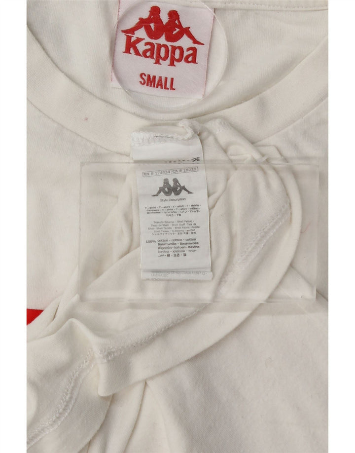 KAPPA T-Shirt Graphique Homme Petit Blanc Coton