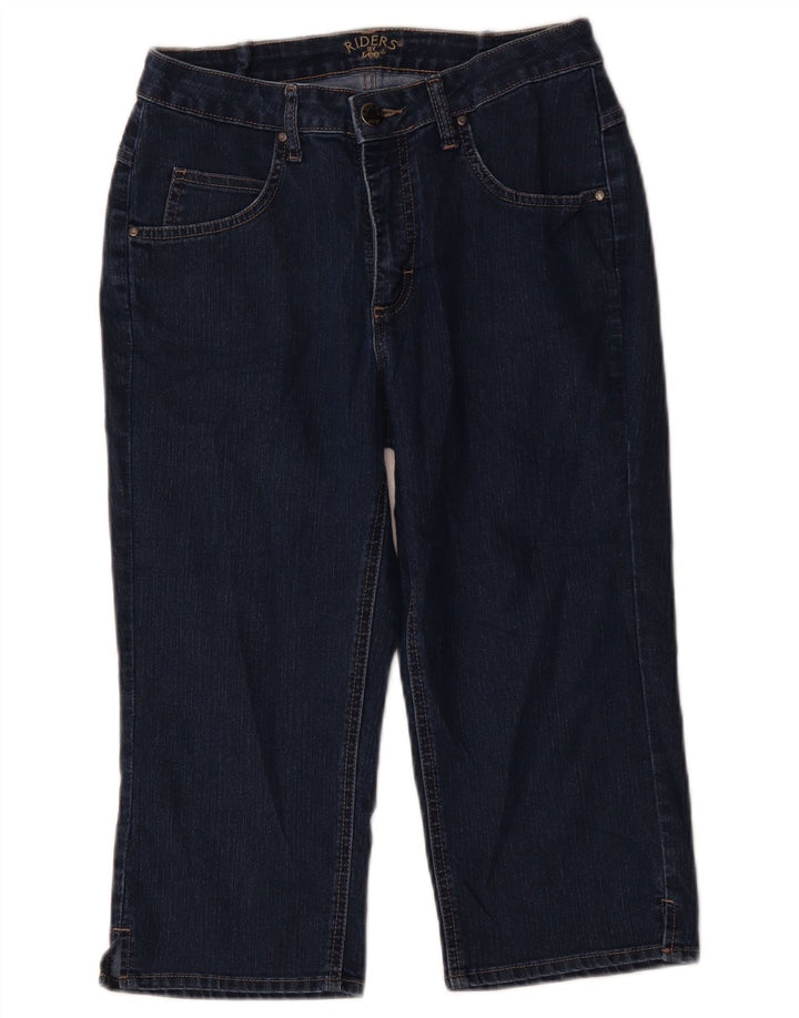 Lee Womens Riders Capri Jeans US 8 Medium W30 L18 Bleu Marine Coton