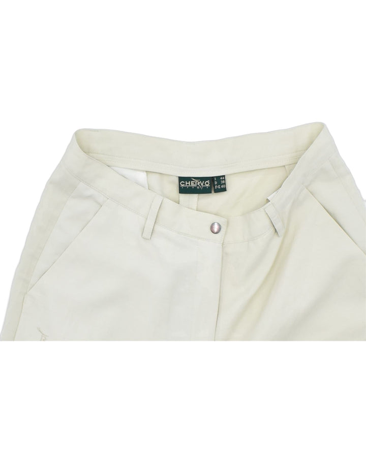 CHERVO Womens Chino Shorts Size 44 W30 Beige Polyester | Vintage | Thrift | Second-Hand | Used Clothing | Messina Hembry 