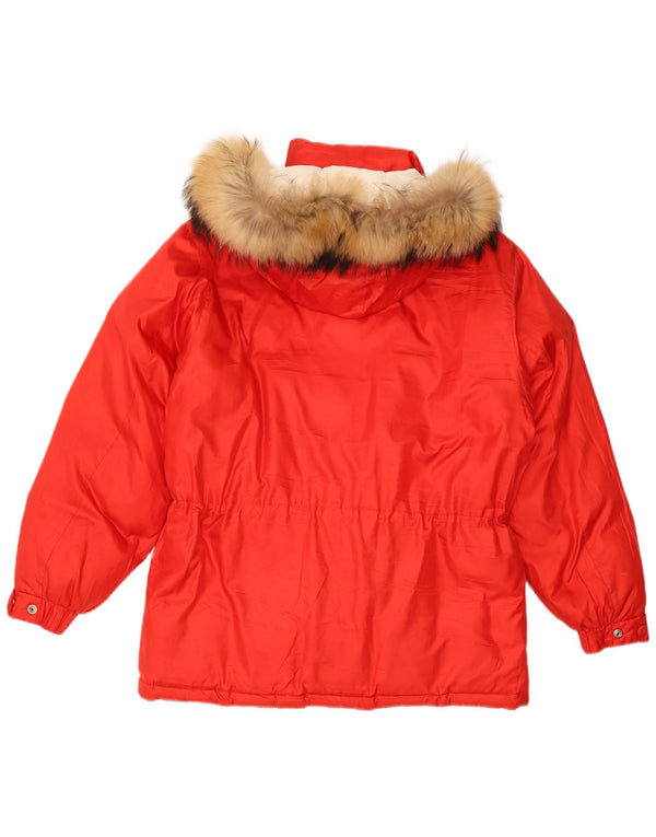 Belfe & Femme Veste matelassée surdimensionnée à capuche IT 46 Large Rouge Polyester