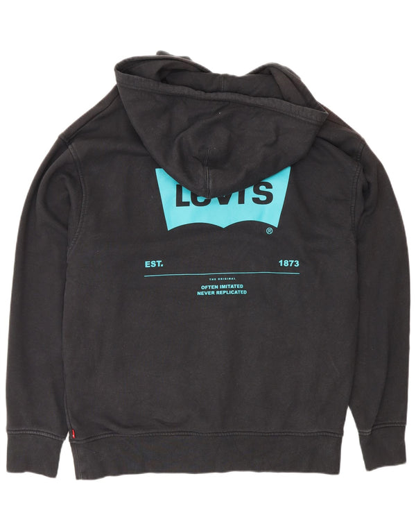 Levi's Pull à Capuche Graphic Relaxed Fit Homme Noir Moyen Coton