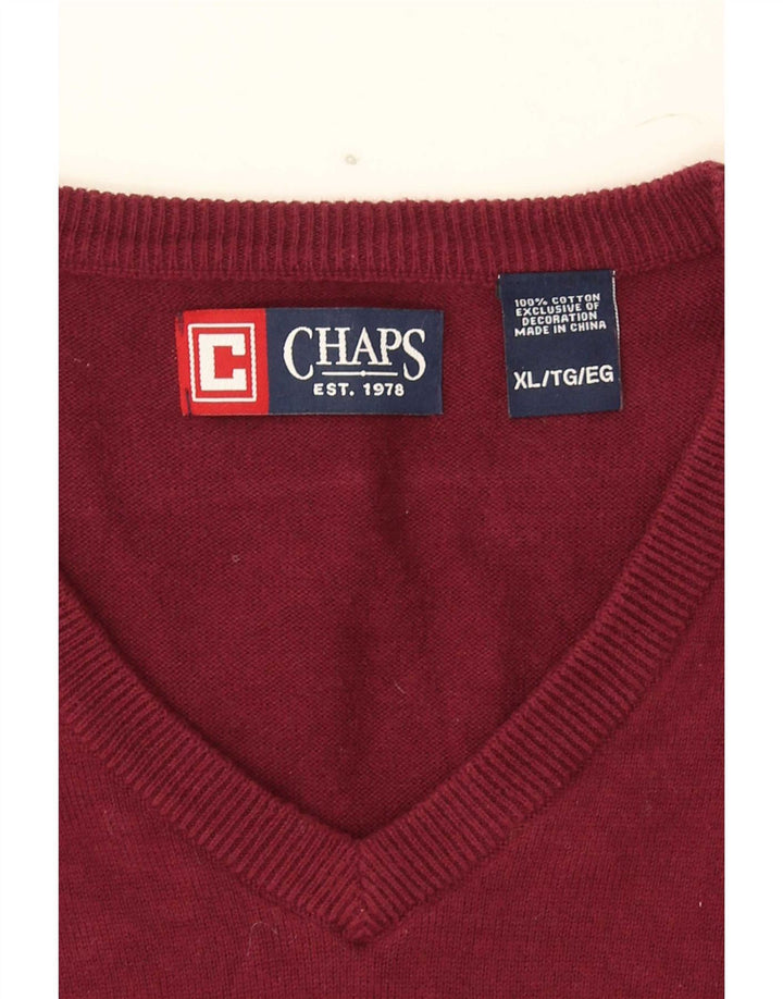 Chaps Débardeur Homme XL Coton Bordeaux