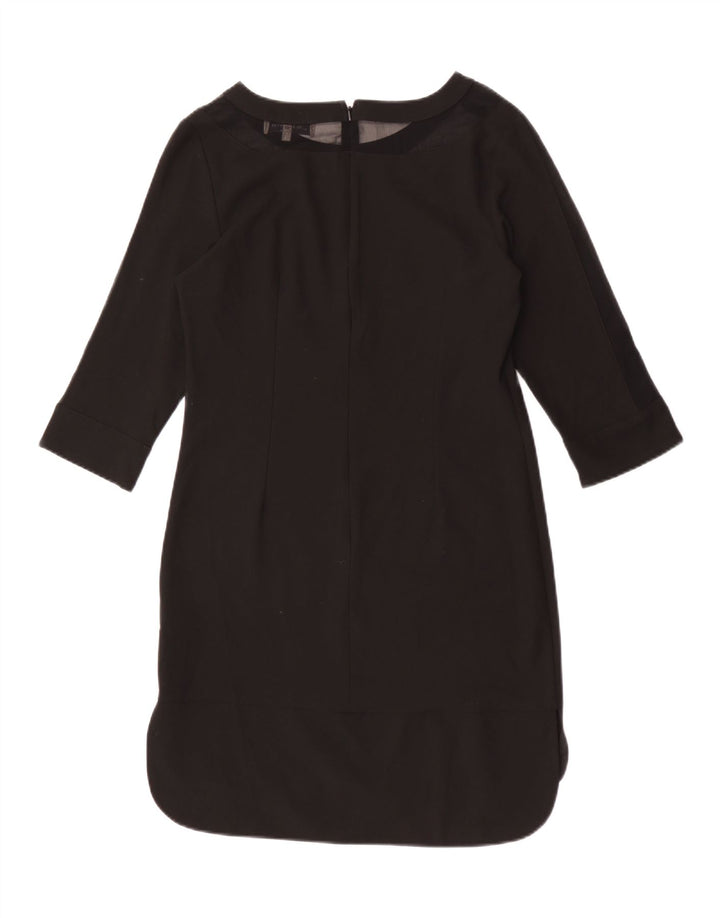 Marks & Spencer Robe droite à manches 3/4 pour femme UK 10 Small Noir Polyester