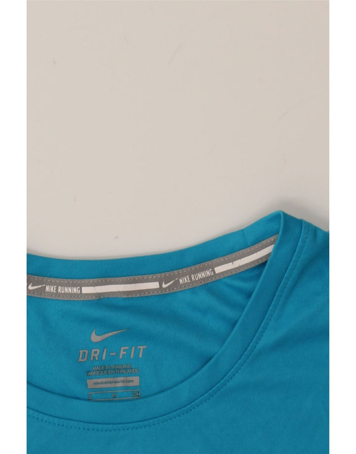 NIKE Womens Dri Fit T-Shirt Top UK 10 Small Blue Polyester Vintage Nike and Second-Hand Nike from Messina Hembry 