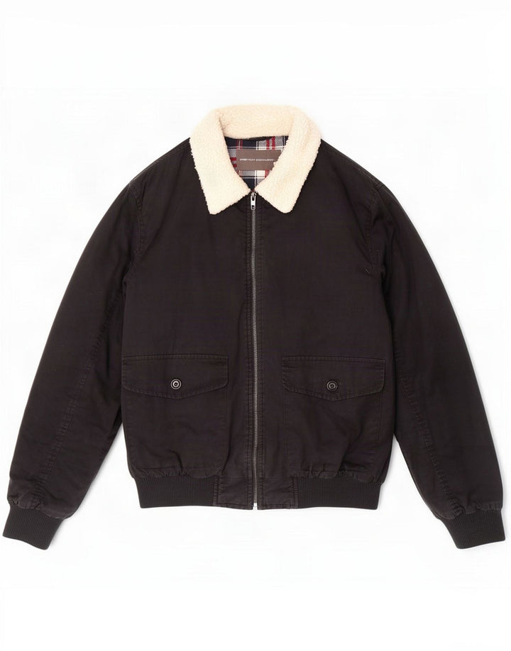 French Connection Veste Bomber Homme UK 36 Petit Coton Noir