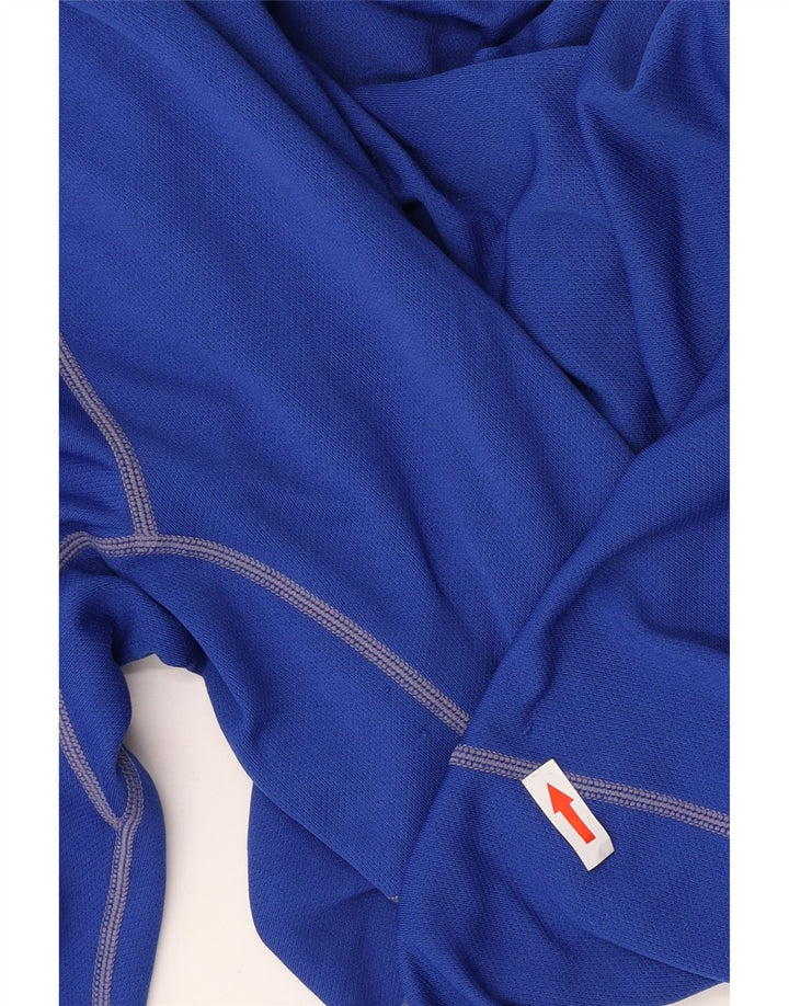 NIKE Haut Dri Fit à manches longues pour hommes, petit bleu, polyester