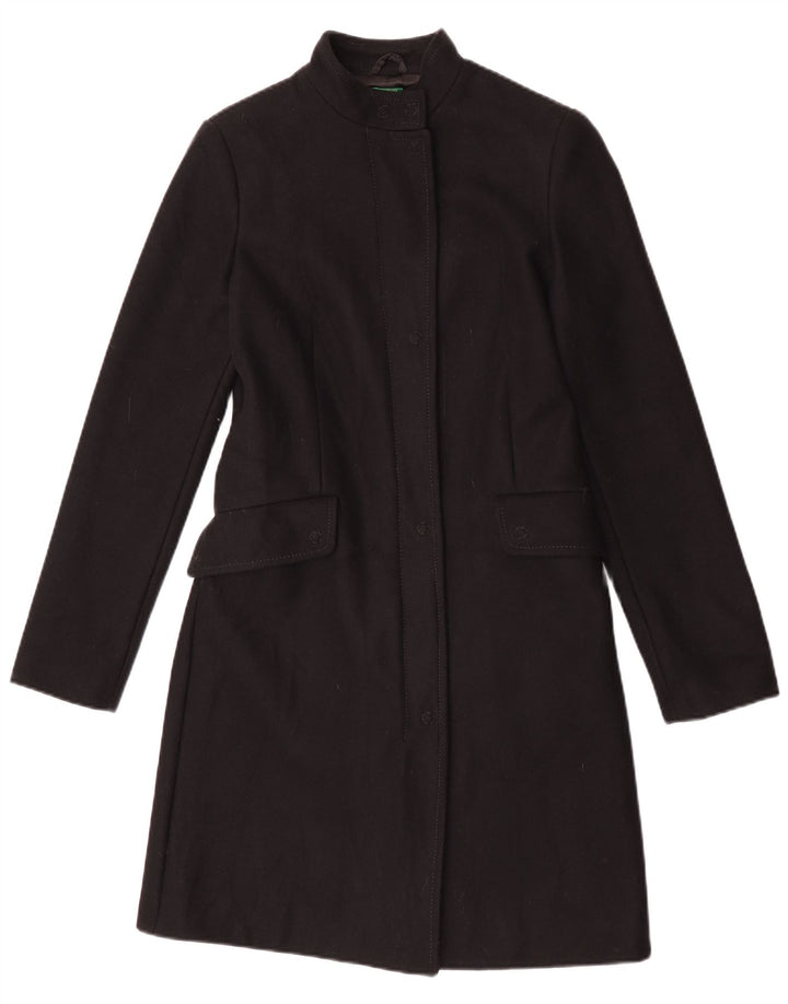 Benetton Pardessus Femme IT 42 Laine Noir Moyen