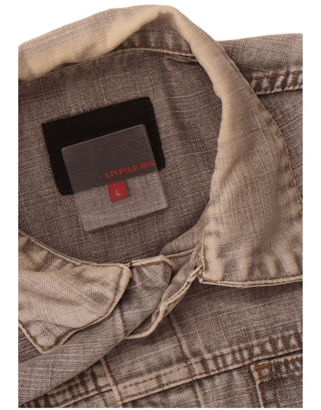 VINTAGE Veste en jean homme UK 40 Grand Gris