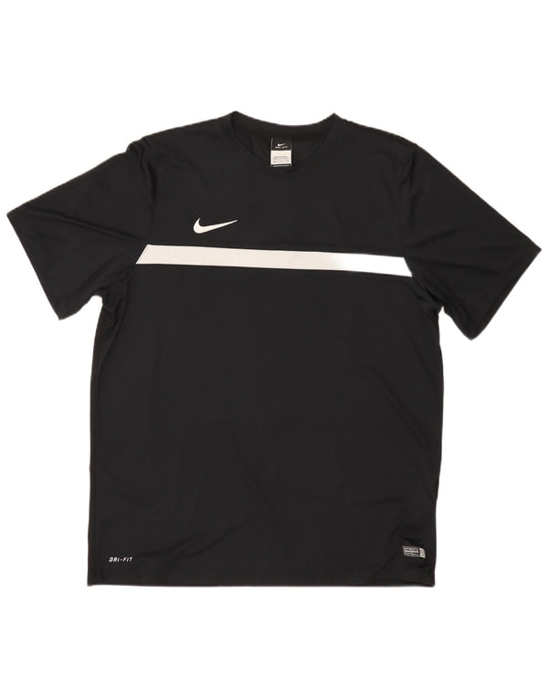 Nike T-shirt Dri Fit pour homme 2XL en polyester color block noir