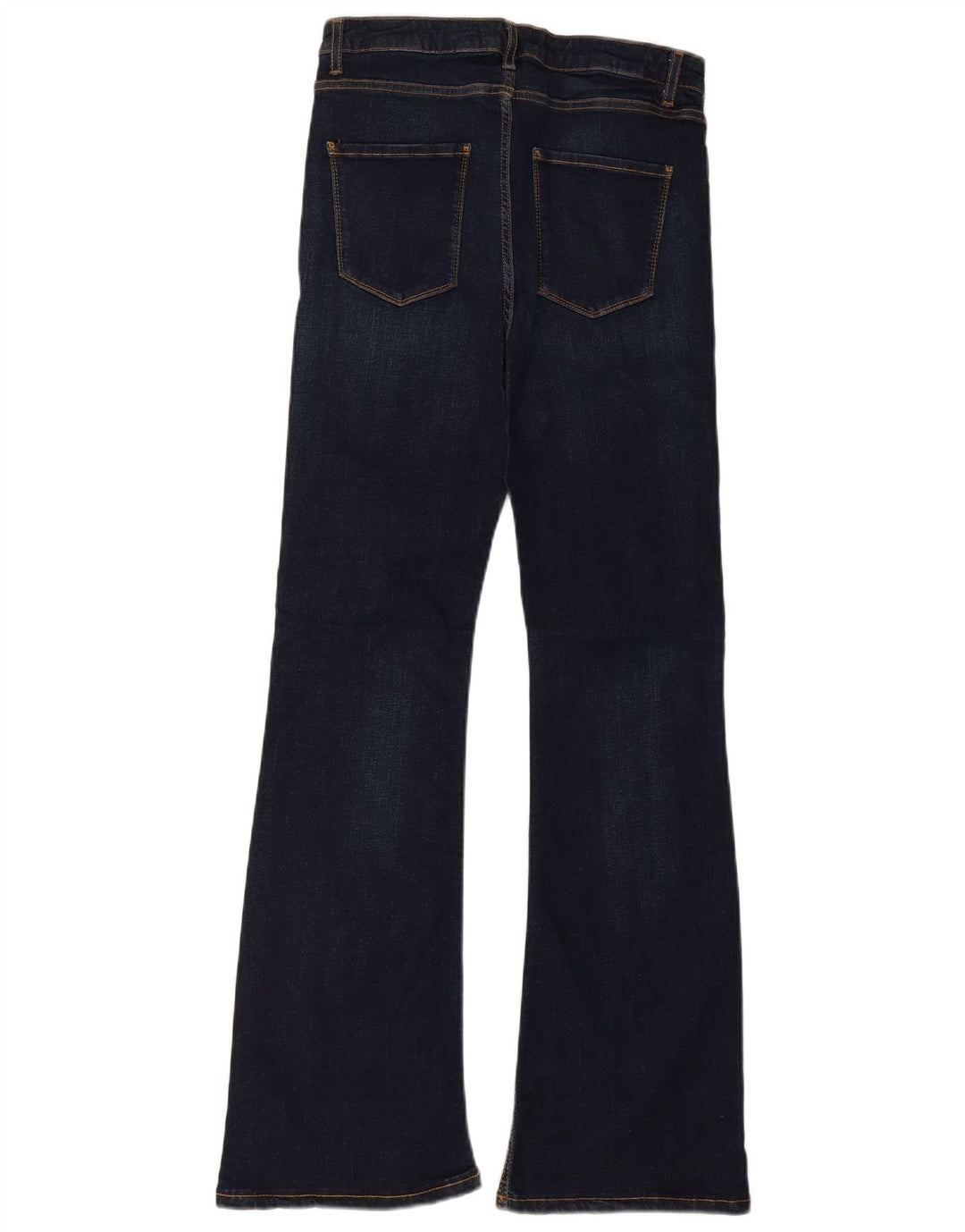 Zara Jean évasé slim pour femme EU 40 Medium W30 L32 Bleu marine Coton