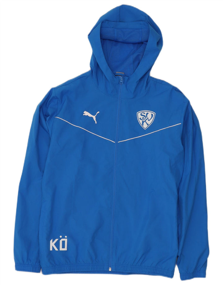 PUMA Veste de Survêtement Graphique à Capuche Homme Bleu Moyen Polyester