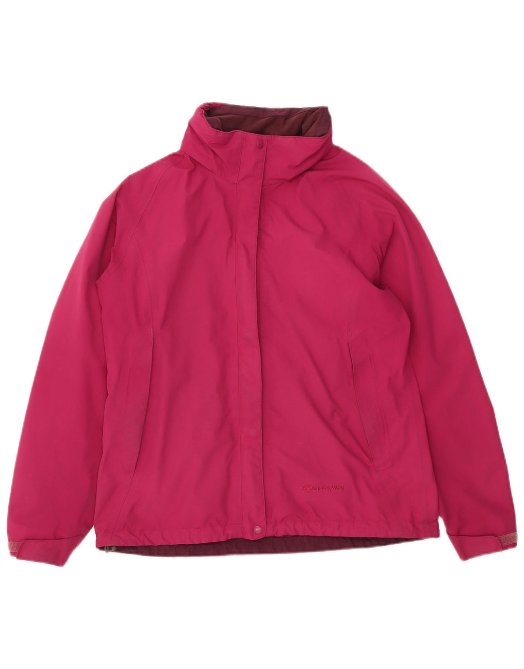 Sprayway Veste de pluie à capuche pour femme UK 12 Rose moyen Polyester