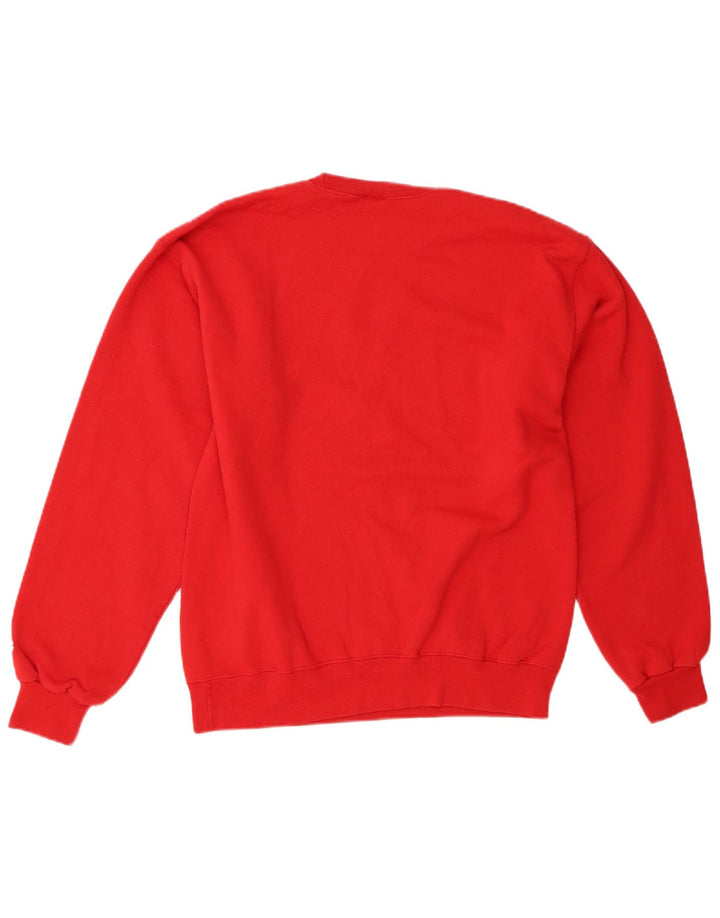 CHAMPION Mens Graphic Sweatshirt Jumper Medium Red Cotton