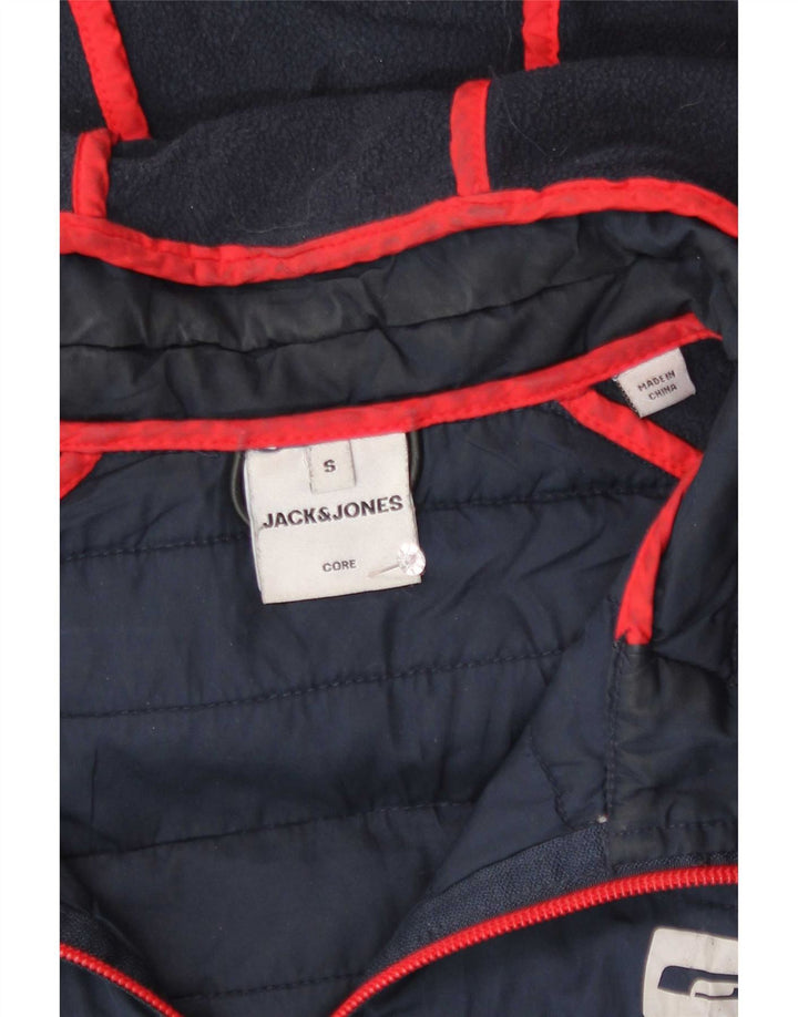 Jack & Jones Veste de survêtement rembourrée à capuche pour homme, taille S, bleu marine