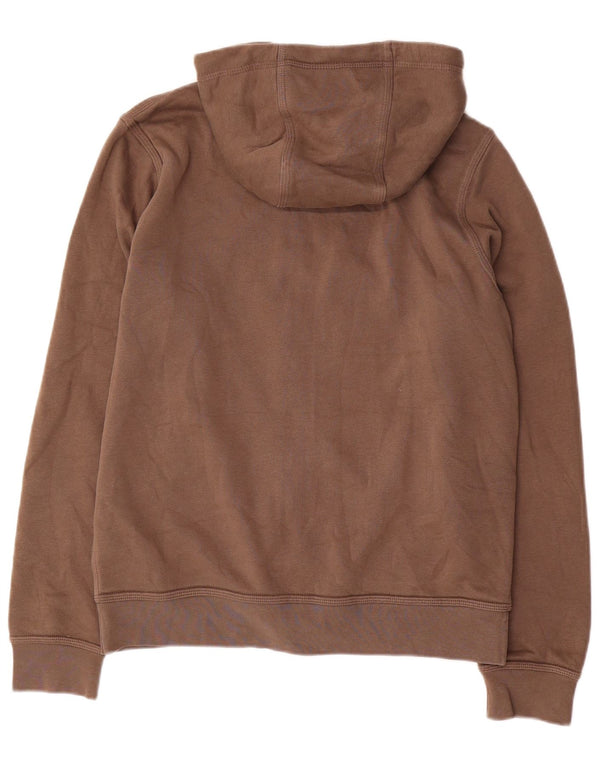 Nike Pull à capuche zippé en coton marron moyen pour homme