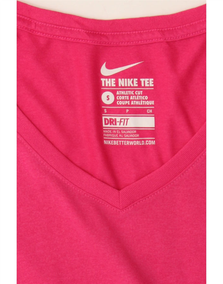 NIKE Womens Athletic Fit  T-Shirt Top UK 8 Small Pink Polyester Vintage Nike and Second-Hand Nike from Messina Hembry 