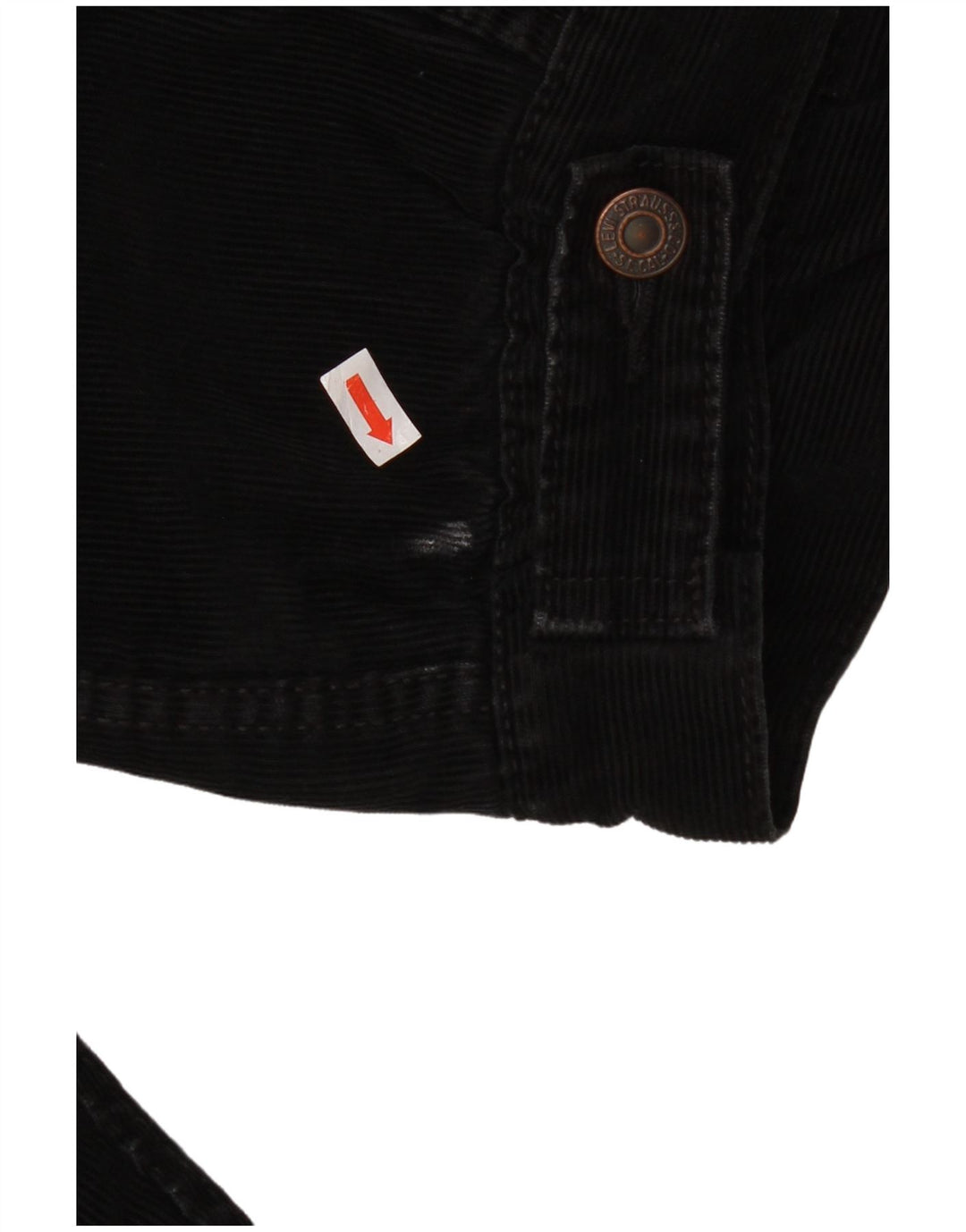 Levi's Veste Sherpa en velours côtelé pour homme UK 40 Large Noir Coton