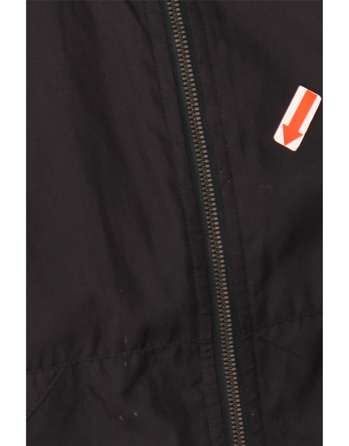 Kappa Veste coupe-vent à capuche pour homme UK 36 Petit Bleu Marine Polyester