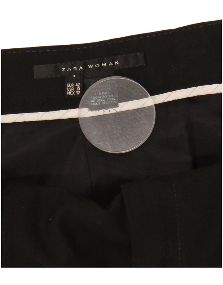 Zara Jupe trapèze pour femme EU 42 Large W32 Rayonne noire
