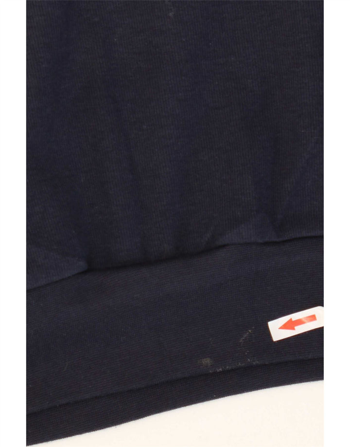 Kappa Mens Graphic Sweatshirt Jumper Petit Bleu Marine Polyester