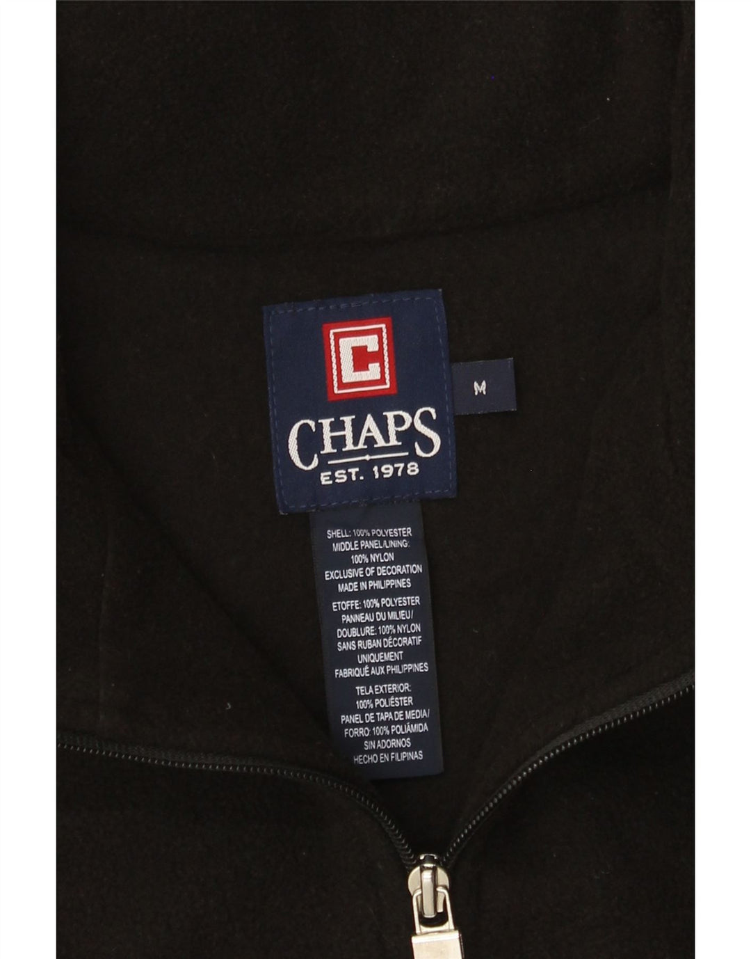 Chaps Veste polaire homme UK 38 Medium Noir Polyester