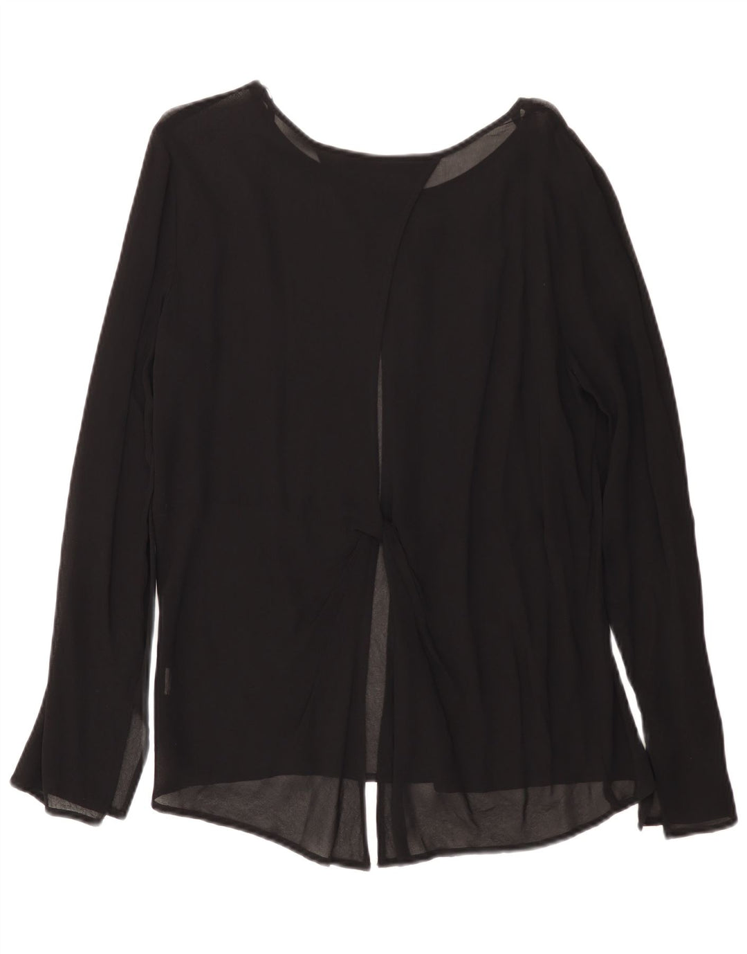 Zara Chemisier à manches longues pour femme UK 14 Large Noir